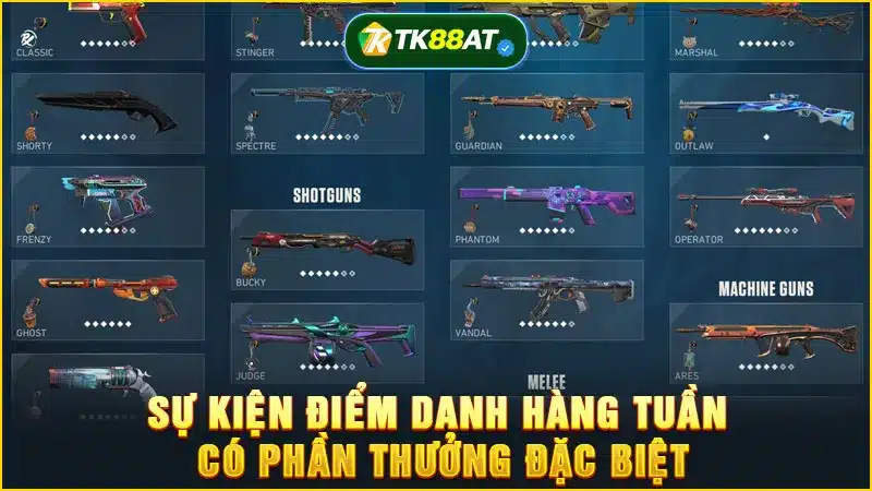 Sự kiện điểm danh hàng tuần có phần thưởng đặc biệt